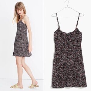 NWT Madewell silk button wrap dress 2
